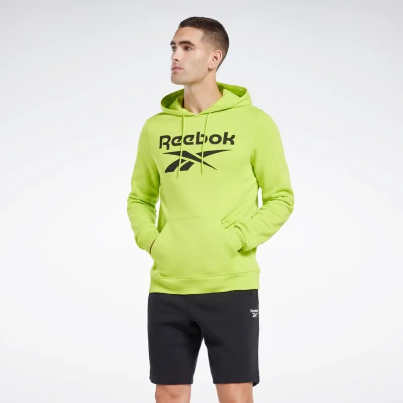 Reebok Apparel Men Reebok Identity Fleece Stacked Logo Pullover Hoodie ACIYEL sold by Reebok