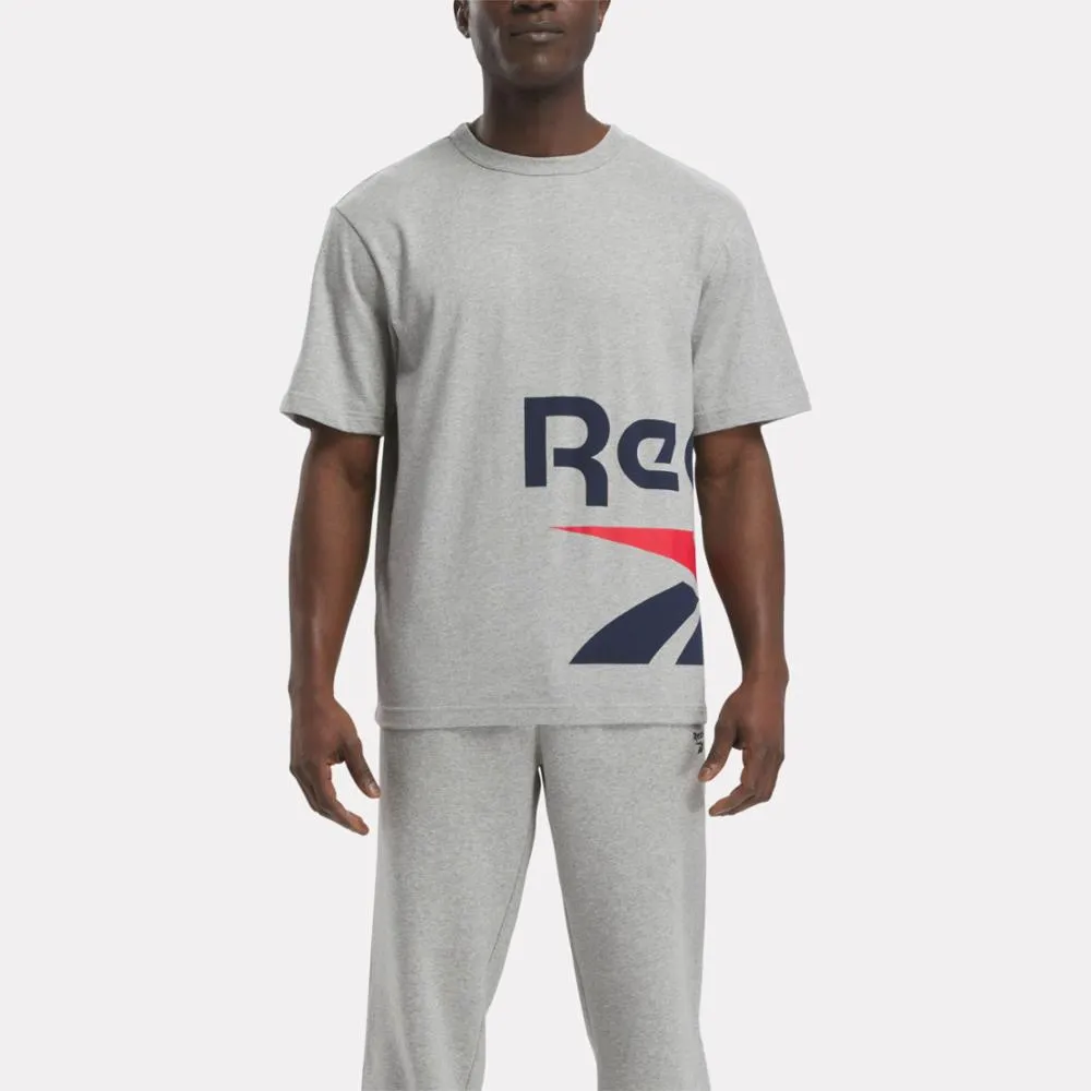 Reebok Apparel Men Graphic Series Side Vector T-Shirt MGREYH sold by Reebok