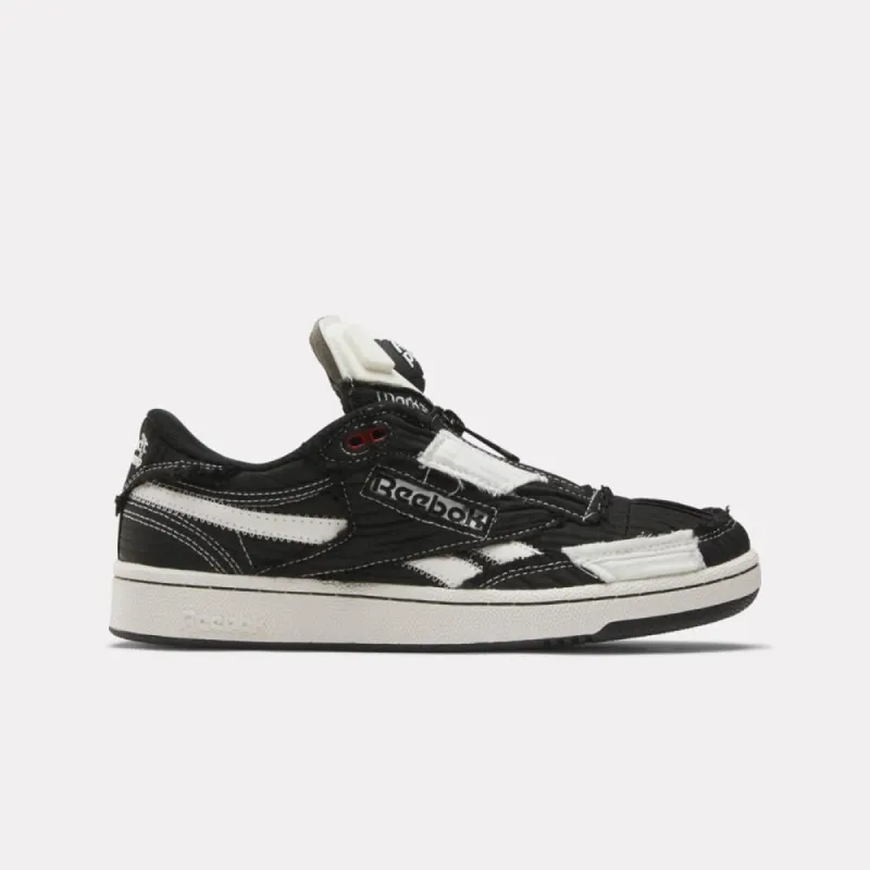 Reebok Footwear Men MARKET Club C 85 Pump Shoes CBLACK/CHALK/FLASRD sold by Reebok