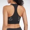 Reebok Apparel Women Running Printed Sports Bra Black sold by Reebok