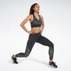 Reebok Apparel Women Running Printed Sports Bra Black sold by Reebok
