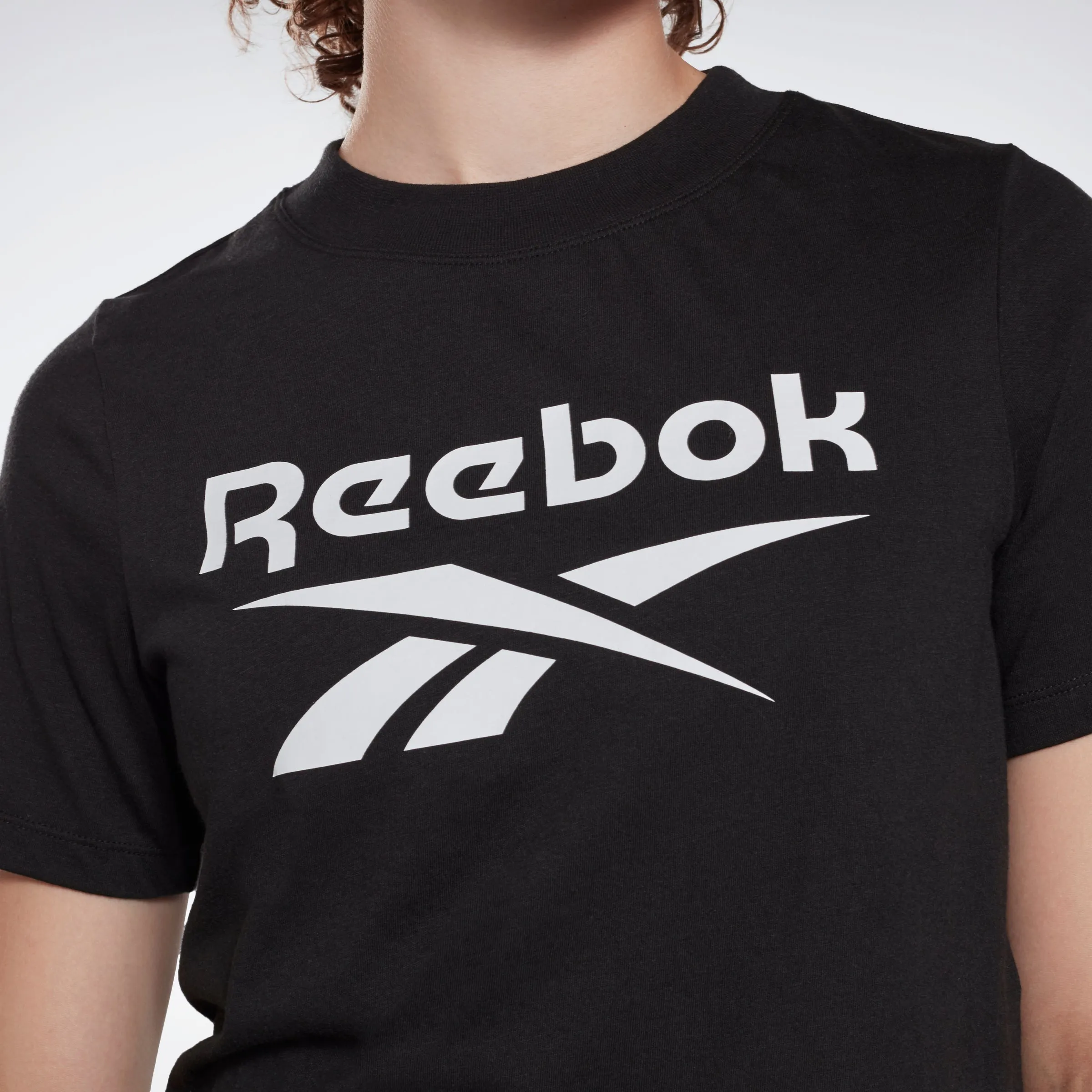 Reebok Apparel Women Reebok Identity Cropped T-Shirt Black sold by Reebok product image thumbnail 4