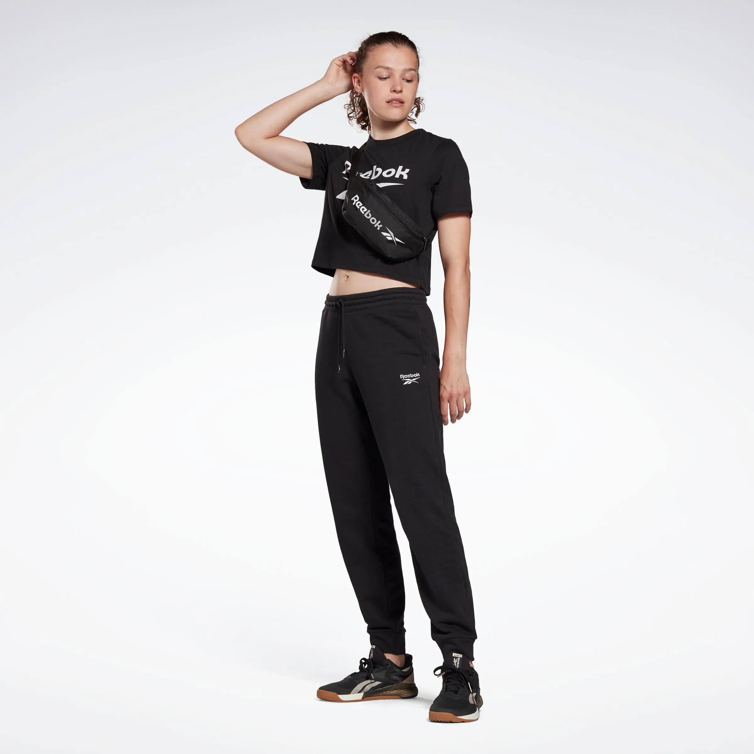 Reebok Apparel Women Reebok Identity Cropped T-Shirt Black sold by Reebok product image thumbnail 2