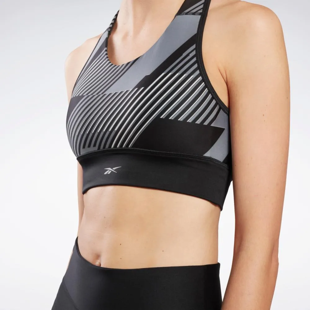 Reebok Apparel Women Running Printed Sports Bra NGHBLK sold by Reebok product image thumbnail 4