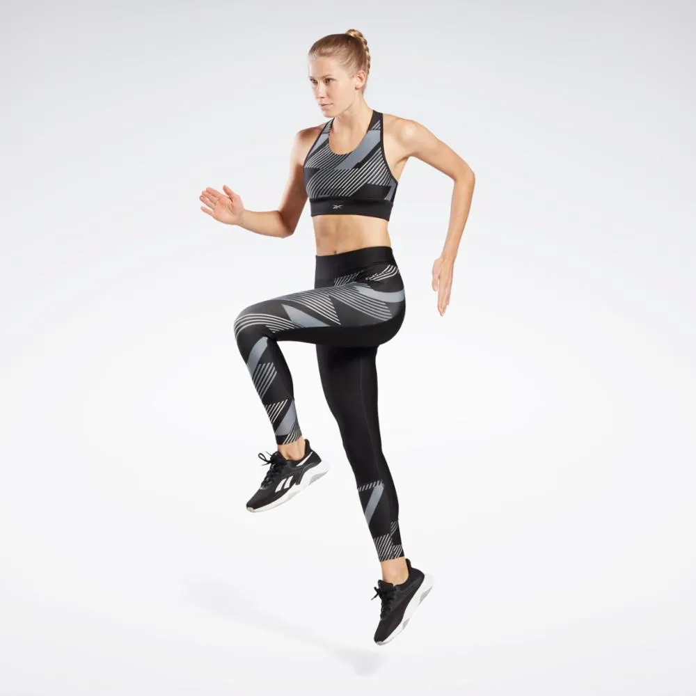 Reebok Apparel Women Running Printed Sports Bra NGHBLK sold by Reebok product image thumbnail 2