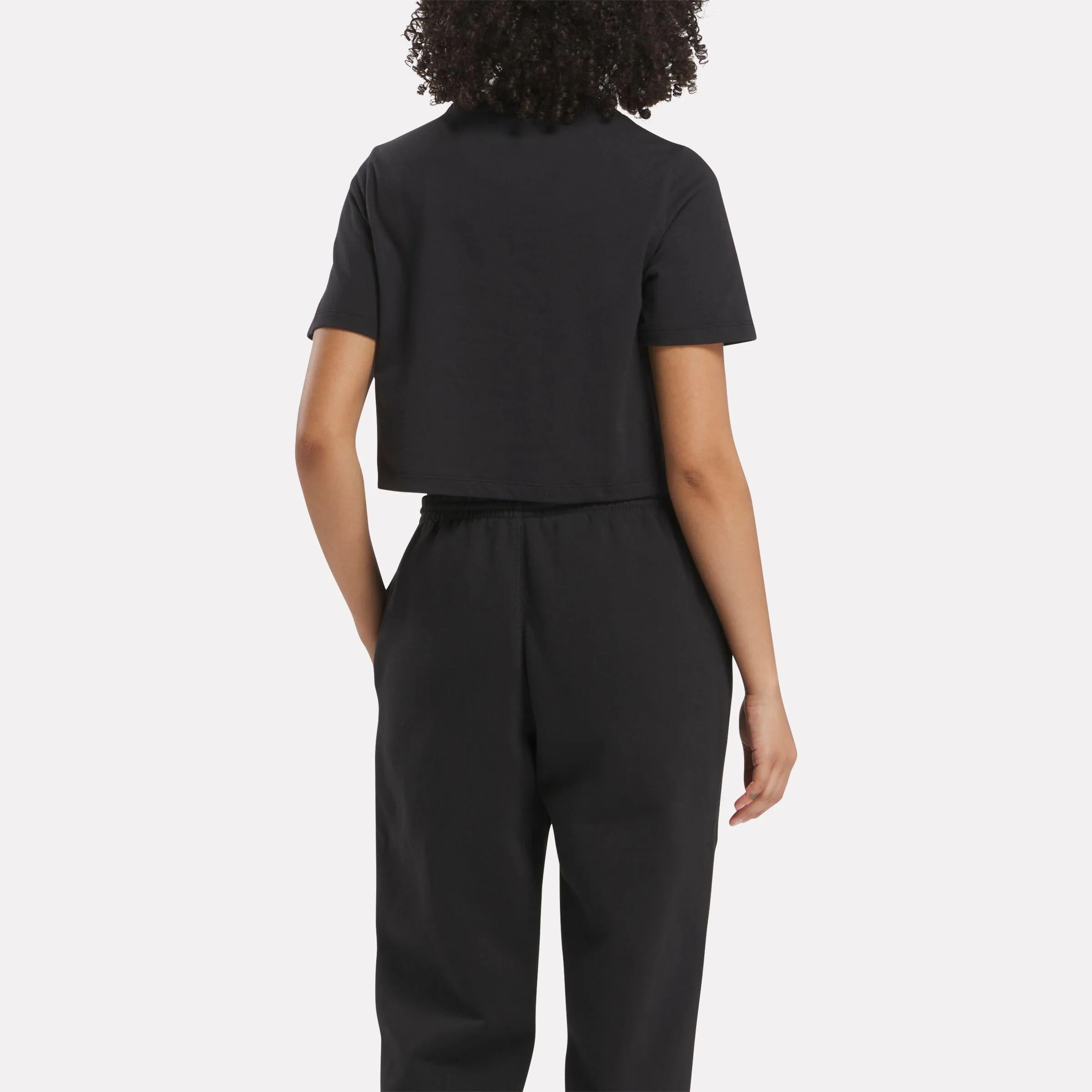 Reebok Apparel Women Reebok Identity Big Logo Crop T-Shirt BLACK sold by Reebok product image thumbnail 3