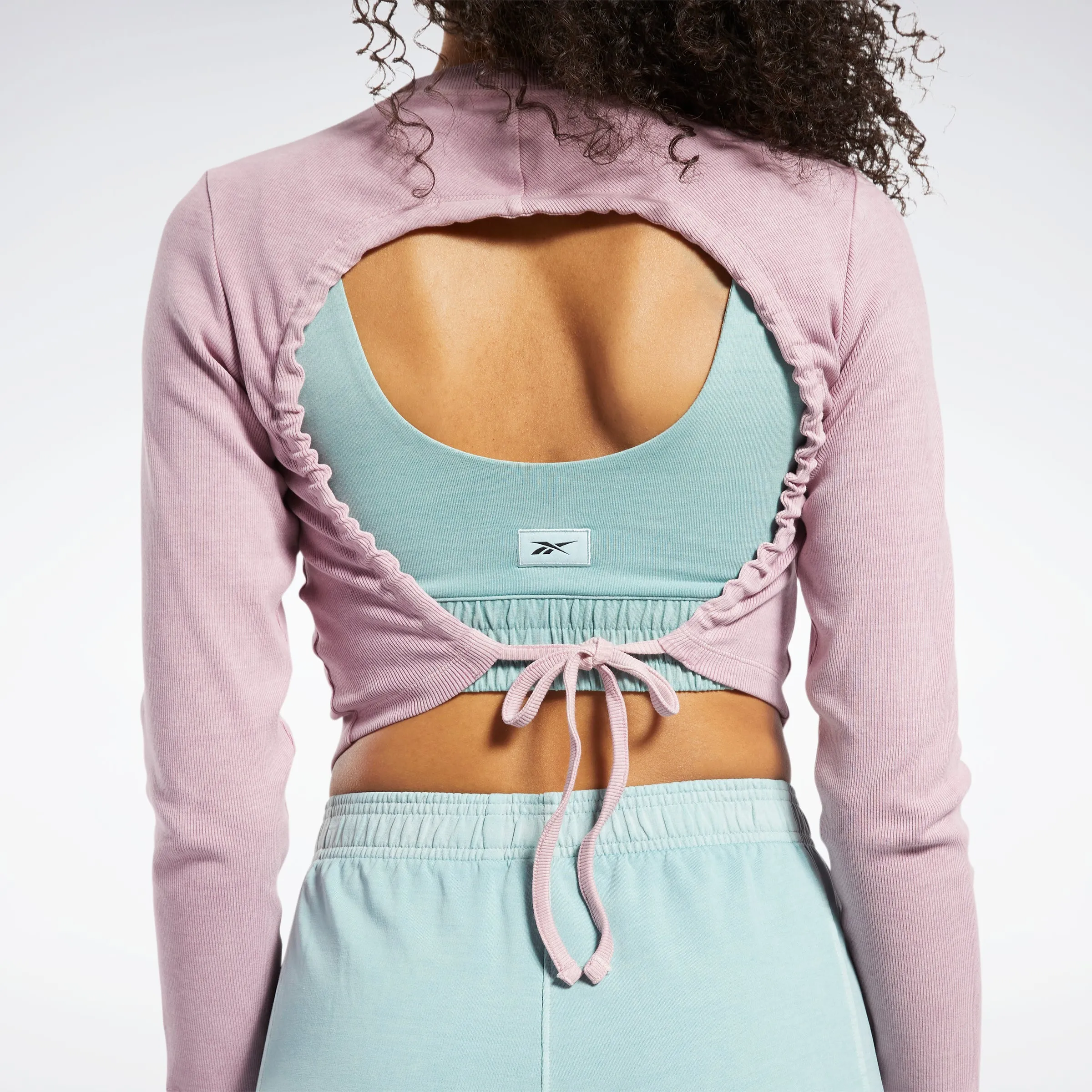Reebok Apparel Women Classics Natural Dye Ribbed Long Sleeve Wrap Long-Sleeve Top Inflil sold by Reebok product image thumbnail 4