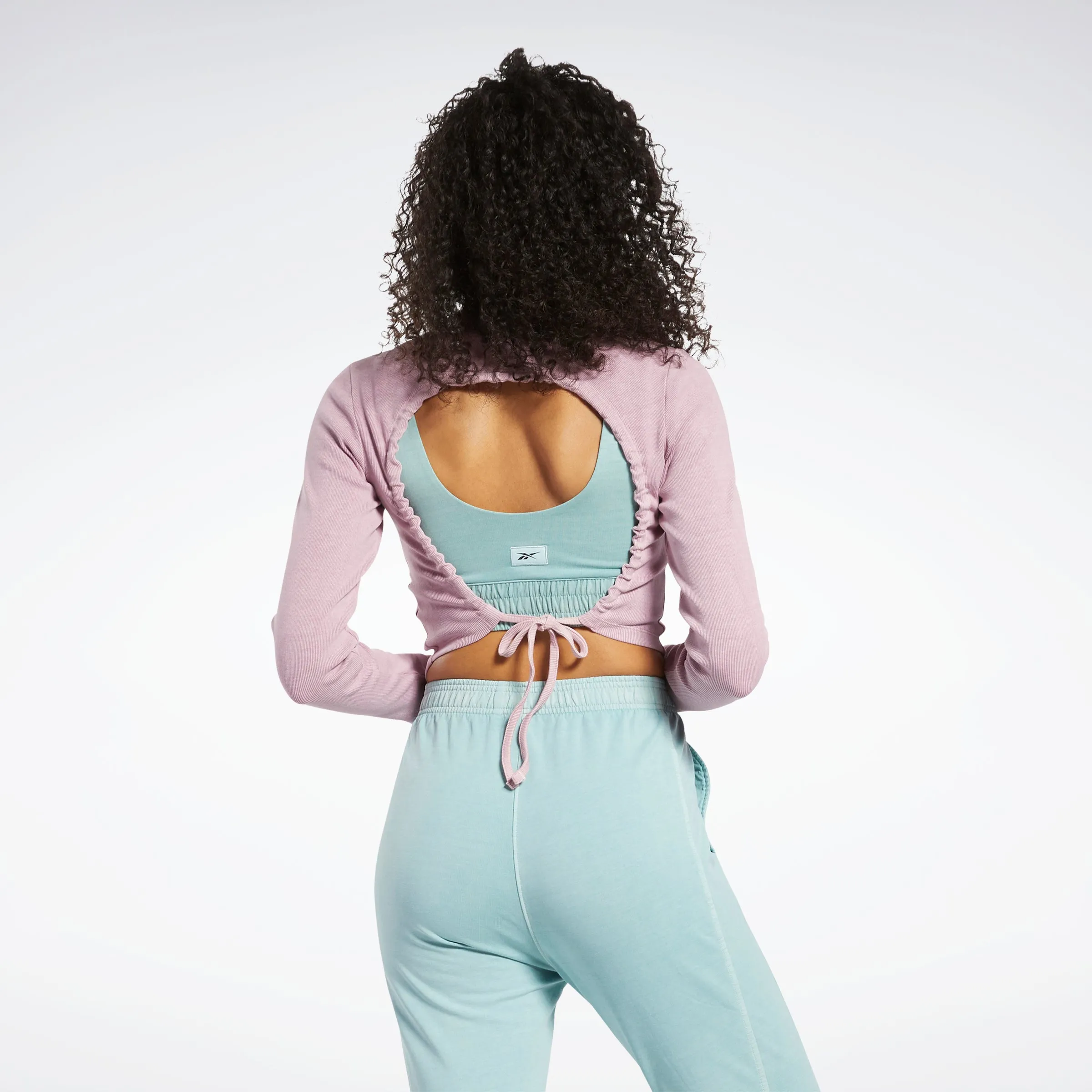 Reebok Apparel Women Classics Natural Dye Ribbed Long Sleeve Wrap Long-Sleeve Top Inflil sold by Reebok product image thumbnail 2