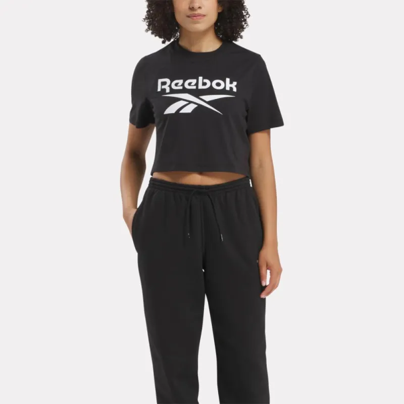 Reebok Apparel Women Reebok Identity Big Logo Crop T-Shirt BLACK sold by Reebok