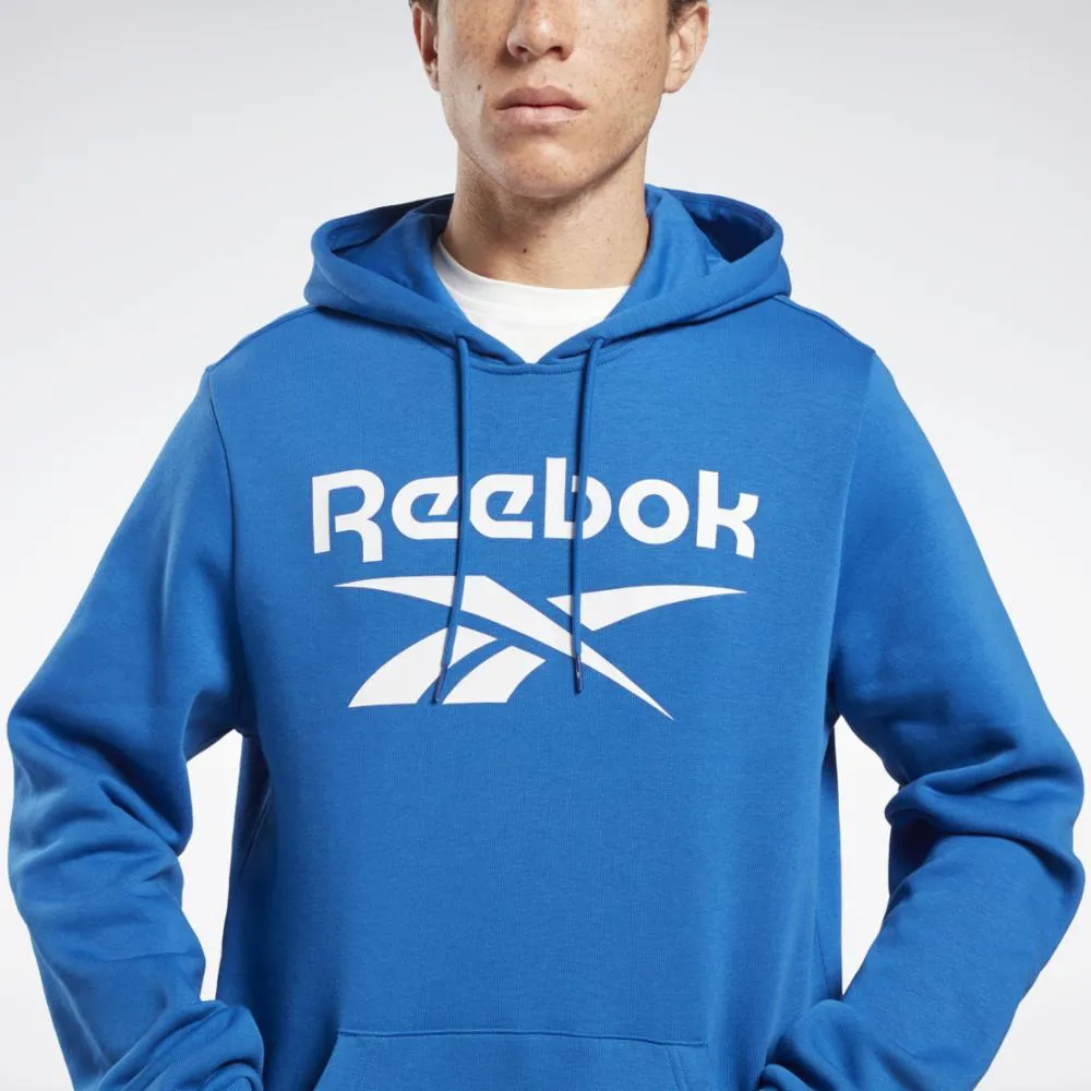 Reebok Apparel Men Reebok Identity Fleece Stacked Logo Pullover Hoodie VECTOR BLUE sold by Reebok product image thumbnail 4
