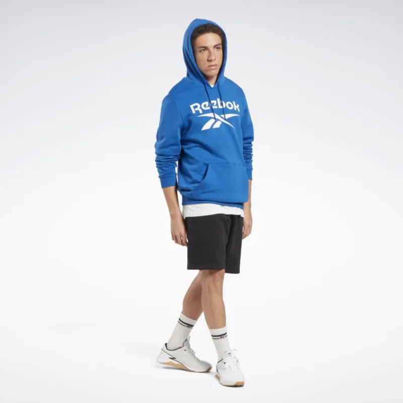 Reebok Apparel Men Reebok Identity Fleece Stacked Logo Pullover Hoodie VECTOR BLUE sold by Reebok