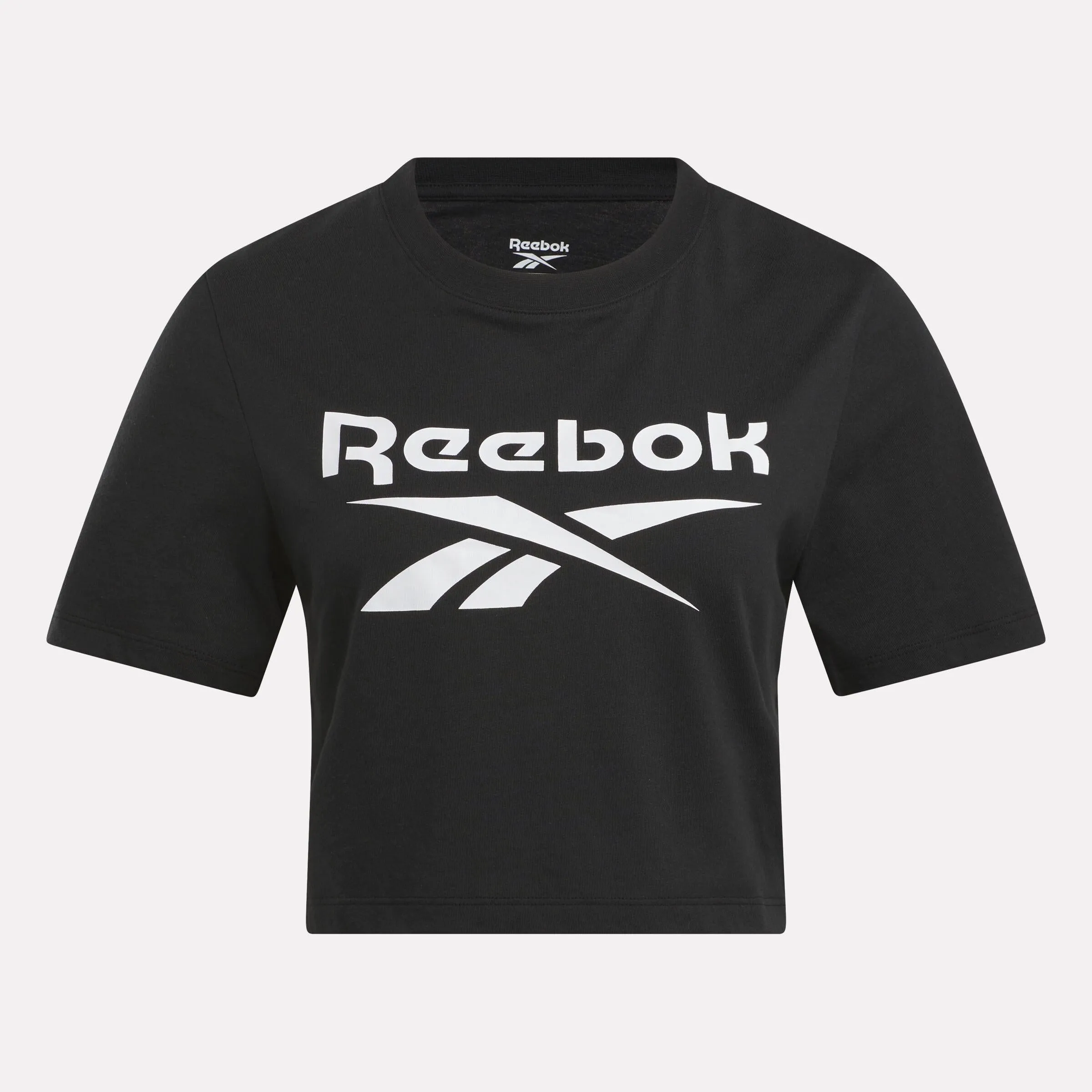 Reebok Apparel Women Reebok Identity Big Logo Crop T-Shirt BLACK sold by Reebok product image thumbnail 5