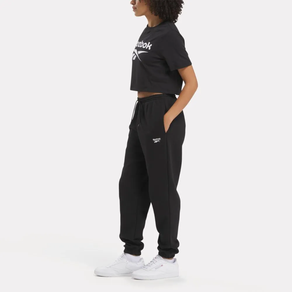 Reebok Apparel Women Reebok Identity Big Logo Crop T-Shirt BLACK sold by Reebok product image thumbnail 2