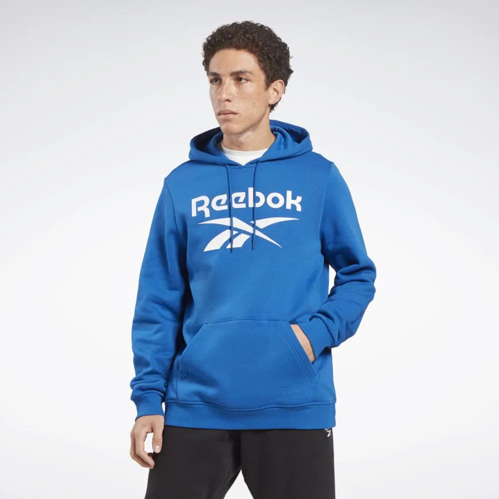 Reebok Apparel Men Reebok Identity Fleece Stacked Logo Pullover Hoodie VECTOR BLUE sold by Reebok product image thumbnail 2
