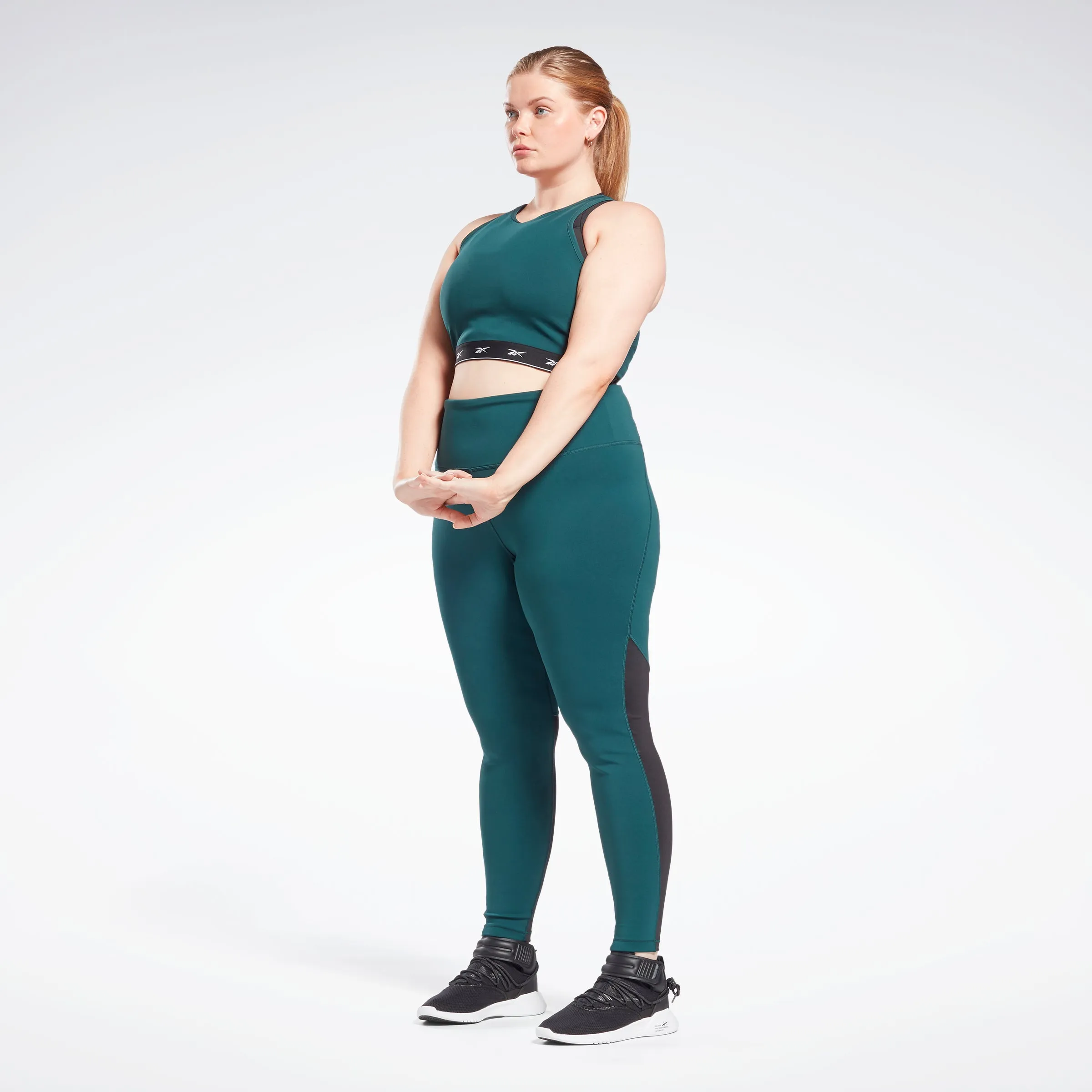 Reebok Apparel Women Beyond The Sweat Crop Top (Plus Size) Forgrn sold by Reebok product image thumbnail 2