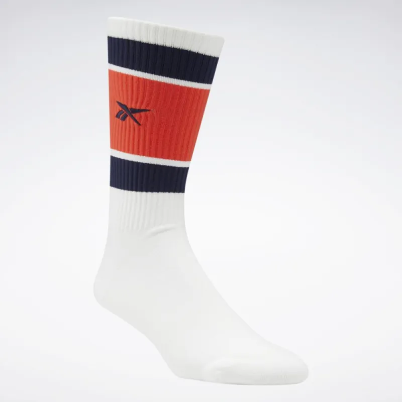 Reebok Apparel Men Classics Basketball Socks WHITE/VECNAV/DYNRED made by Reebok