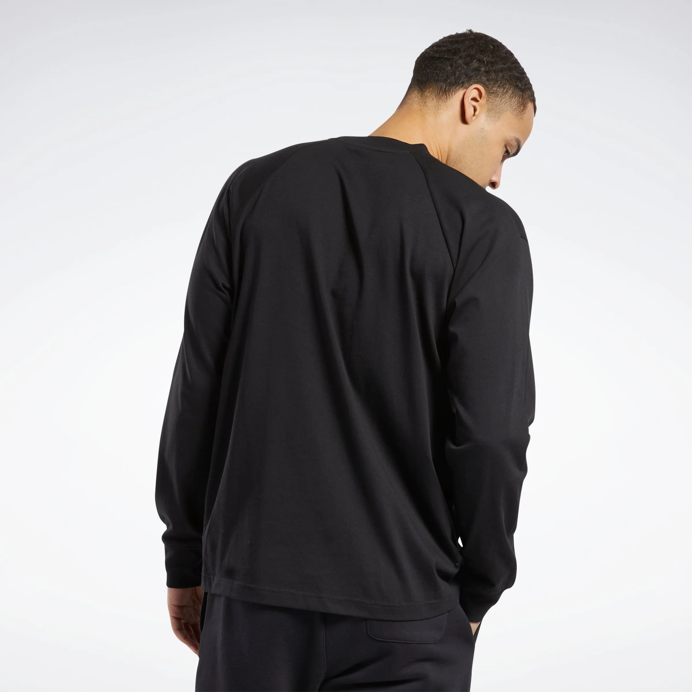 Reebok Apparel Men Classics Wardrobe Essentials Long-Sleeve Top T-Long-Sleeve Top Black sold by Reebok product image thumbnail 3