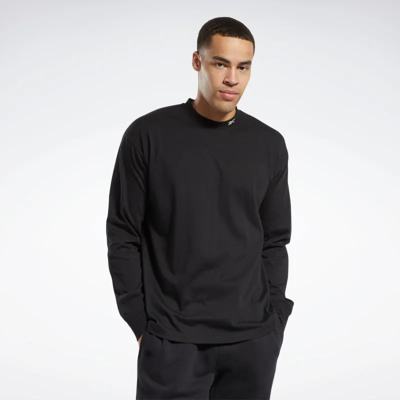 Reebok Apparel Men Classics Wardrobe Essentials Long-Sleeve Top T-Long-Sleeve Top Black sold by Reebok
