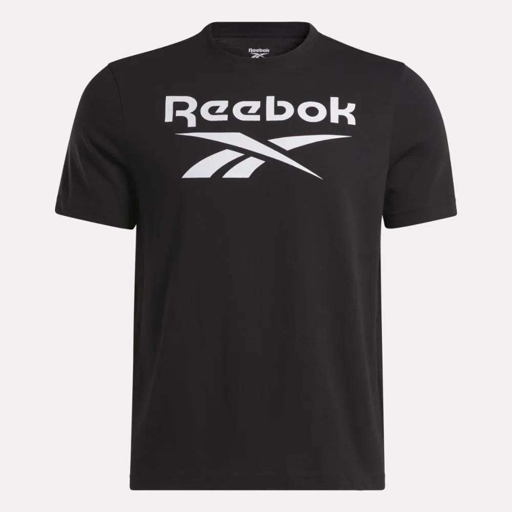 Reebok Apparel Men Reebok Identity Big Stacked Logo T-Shirt BLACK sold by Reebok product image thumbnail 4