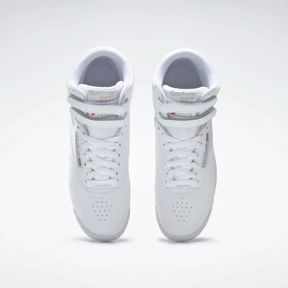 Reebok Footwear Women Freestyle Hi Women's Shoes INT-WHT/SILVER sold by Reebok product image thumbnail 5