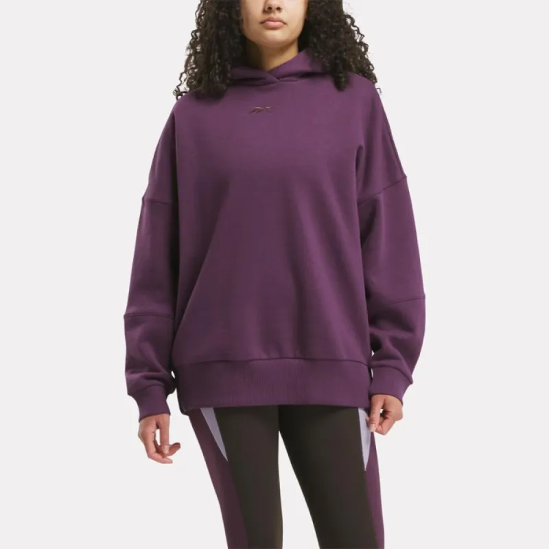 Reebok Apparel Women Lux Oversized Hoodie MIDNIGHT PLUM sold by Reebok