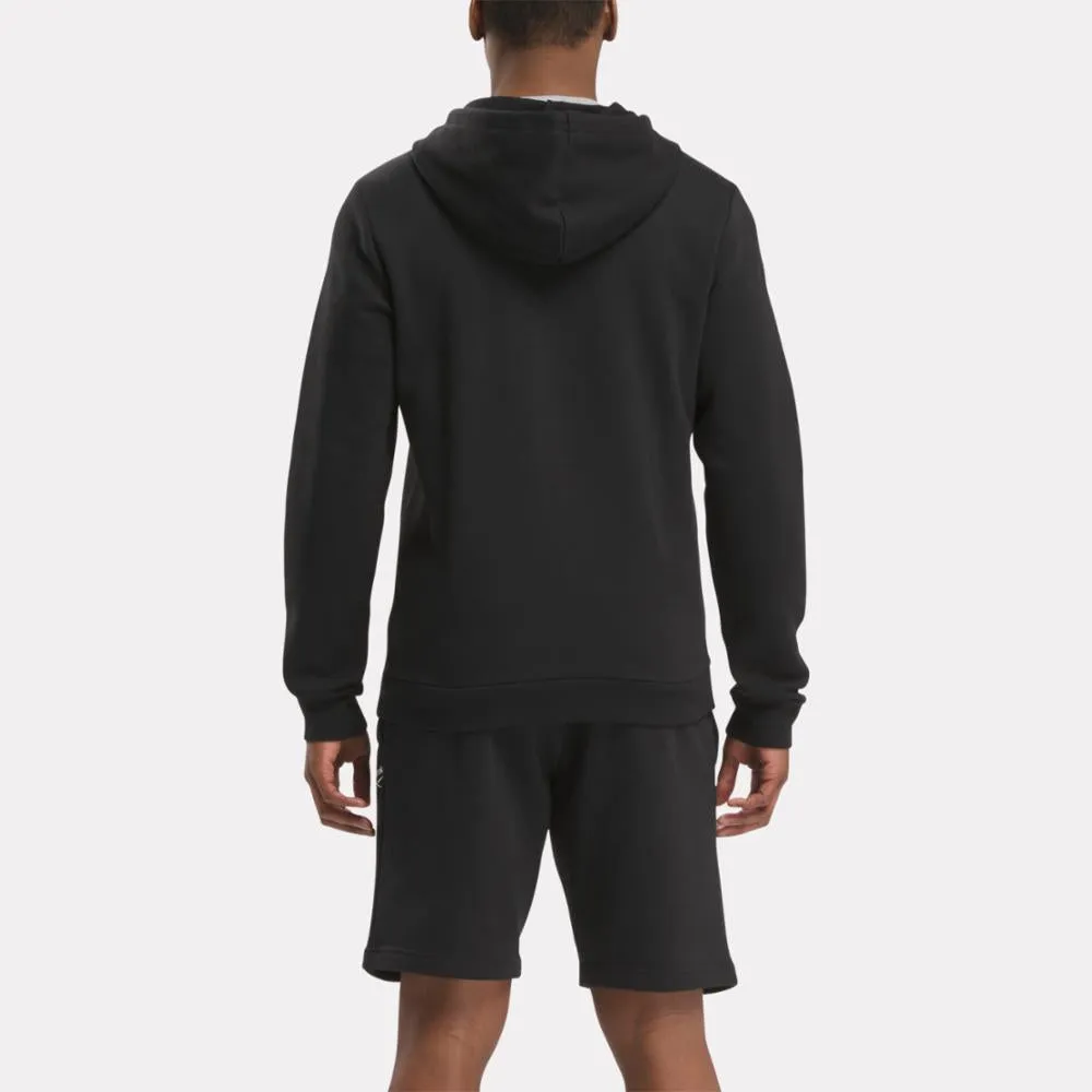 Reebok Apparel Men Reebok Identity Small Logo Fleece Full-Zip Hoodie BLACK sold by Reebok product image thumbnail 3