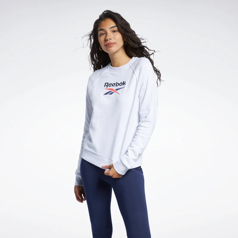 Reebok Apparel Women Classics Big Vector Crew Sweatshirt Whtmel made by Reebok
