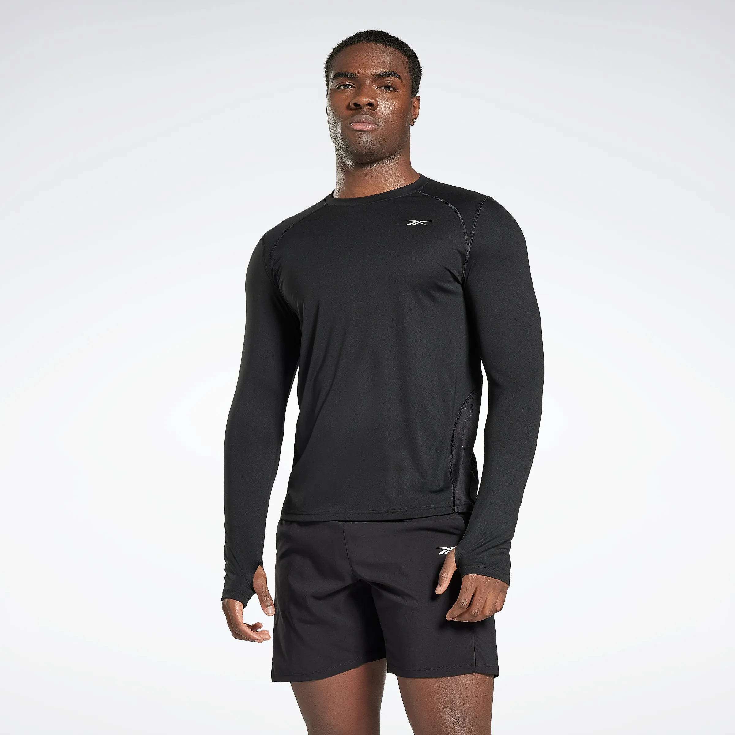Reebok Apparel Men Running Long-Sleeve Top Black sold by Reebok