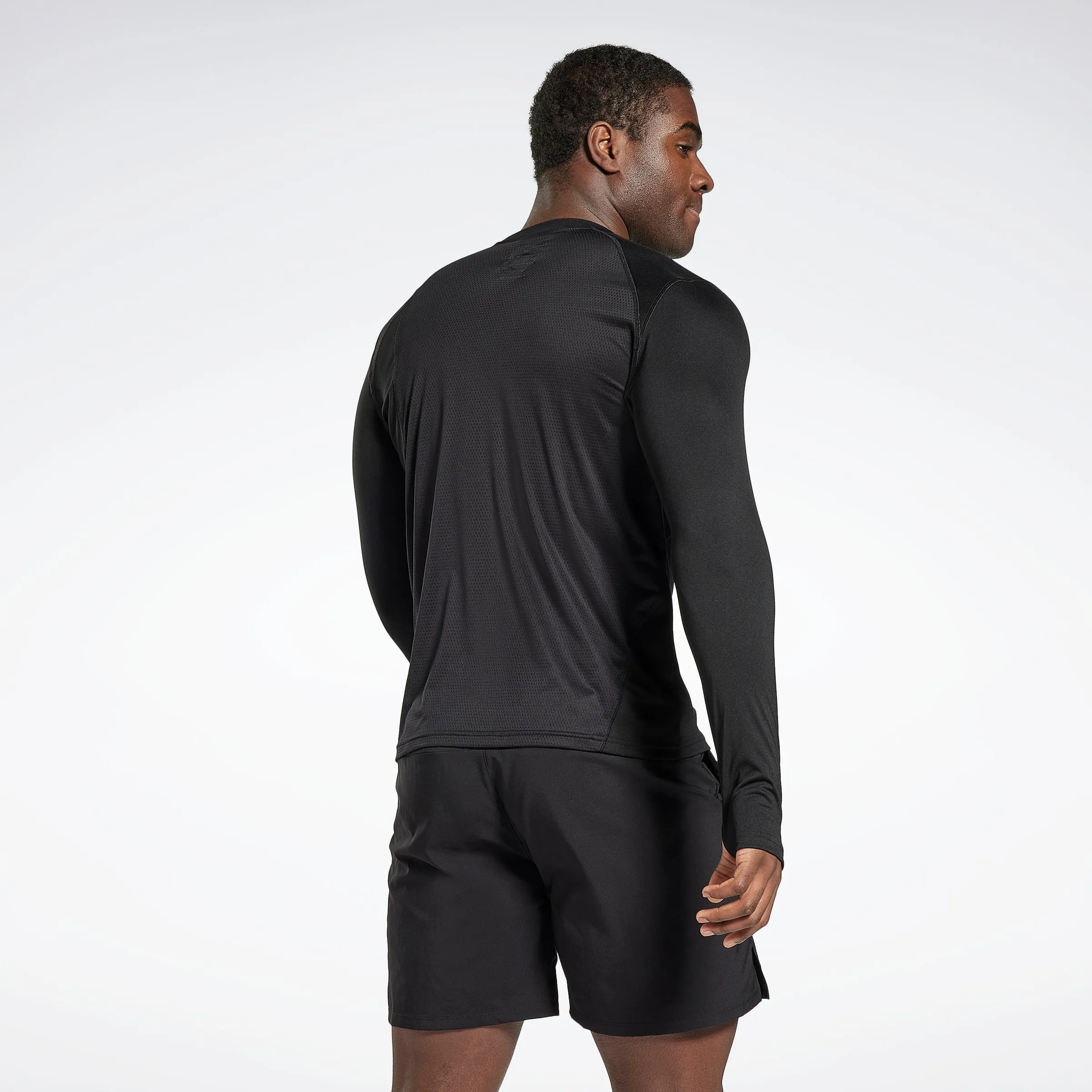 Reebok Apparel Men Running Long-Sleeve Top Black sold by Reebok product image thumbnail 3