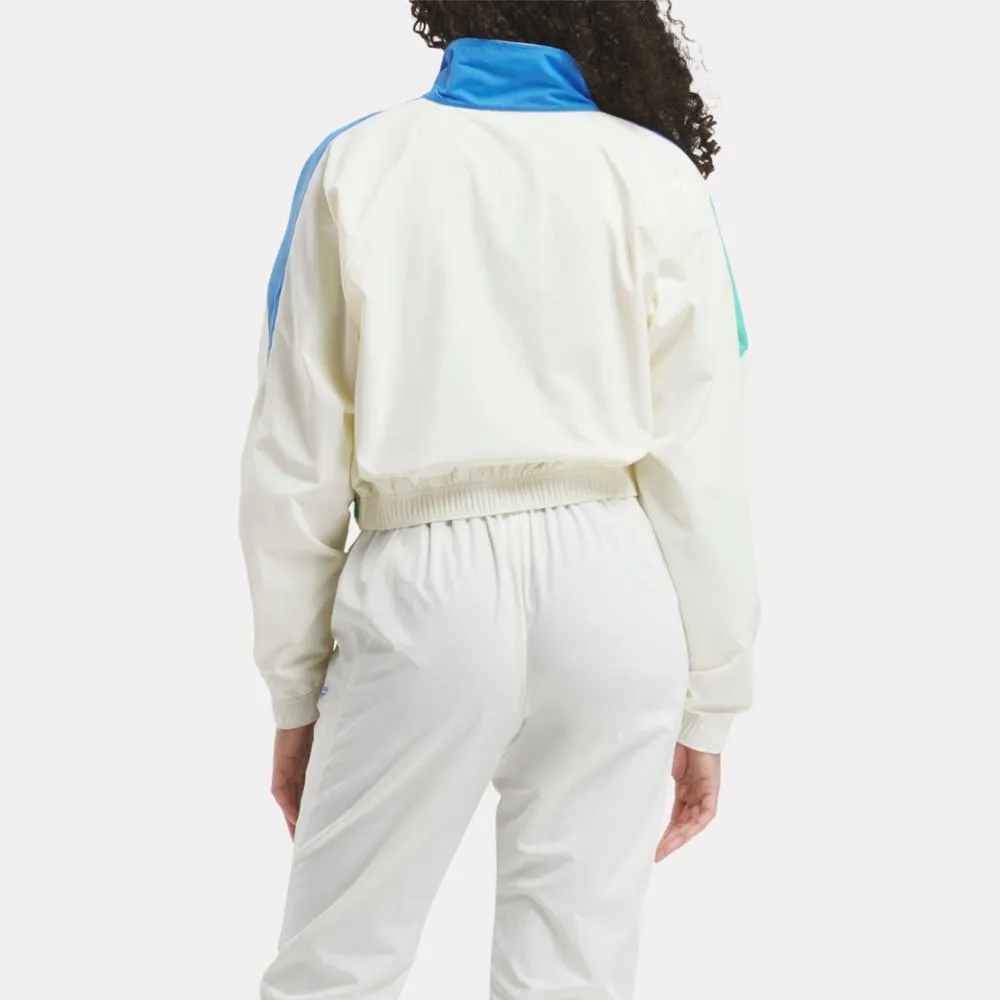 Reebok Apparel Women Classics Franchise Track Jacket VNTG CHALK/KNTCBLU/UNLSHDGREEN sold by Reebok product image thumbnail 3