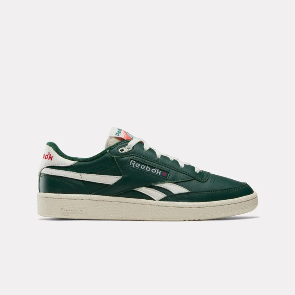 Reebok Footwear Men Club C Revenge Vintage Shoes DARKGREEN/CHALK/NEONCHERRY sold by Reebok