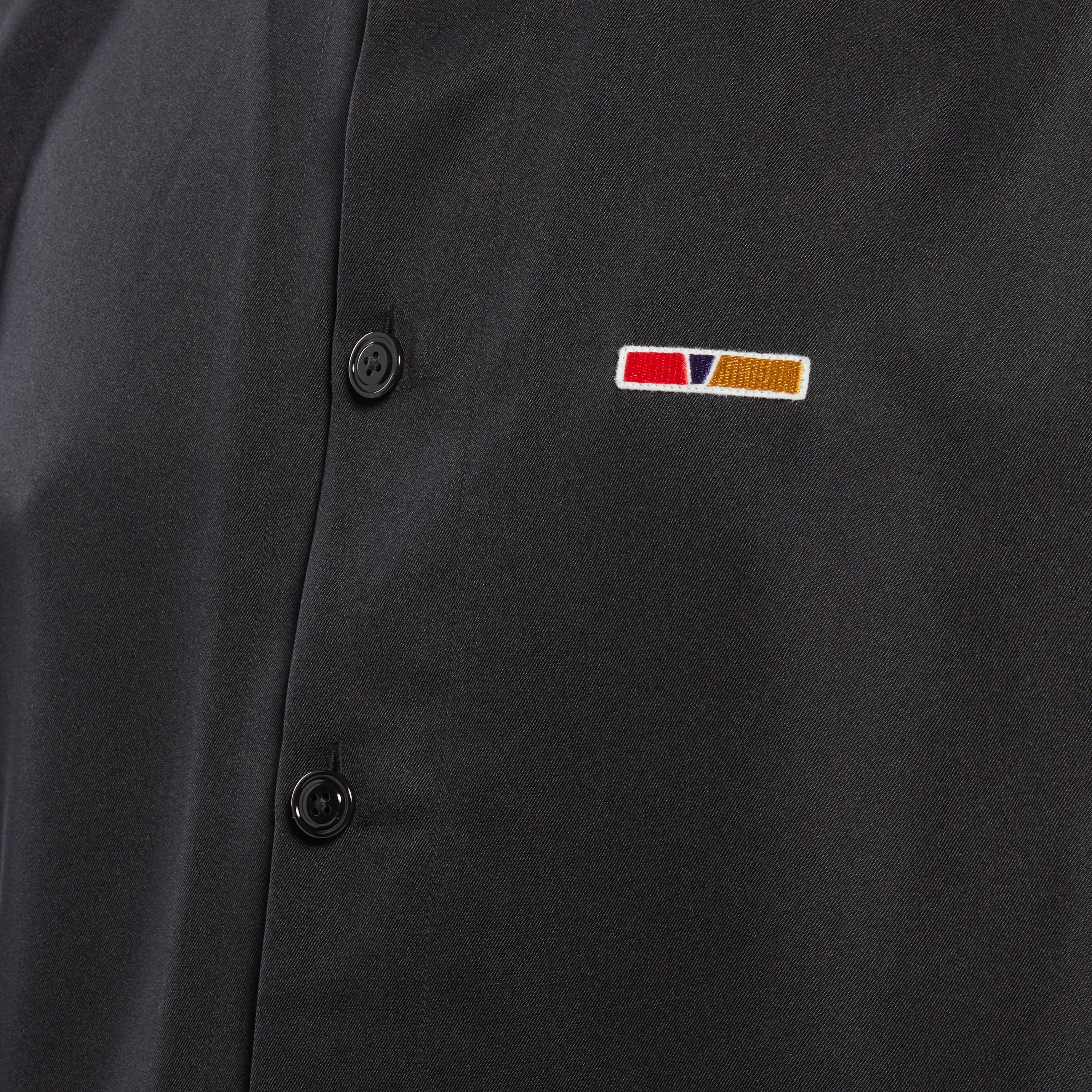 Reebok Apparel Men Reebok By Pyer Moss Short Sleeve Cropped Button-Down Shirt Black sold by Reebok product image thumbnail 5