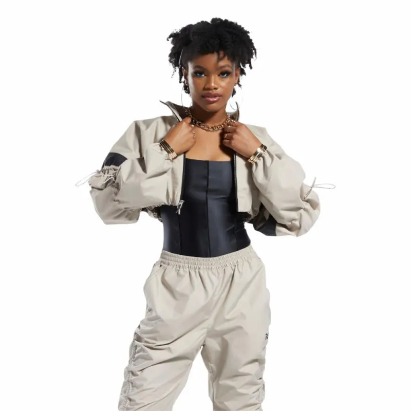 Reebok Apparel Women Cardi B Woven Crop Jacket MODBEI sold by Reebok