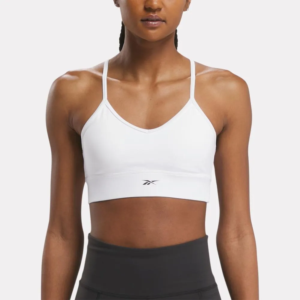 Reebok Apparel Women Workout Ready Sports Bra WHITE sold by Reebok