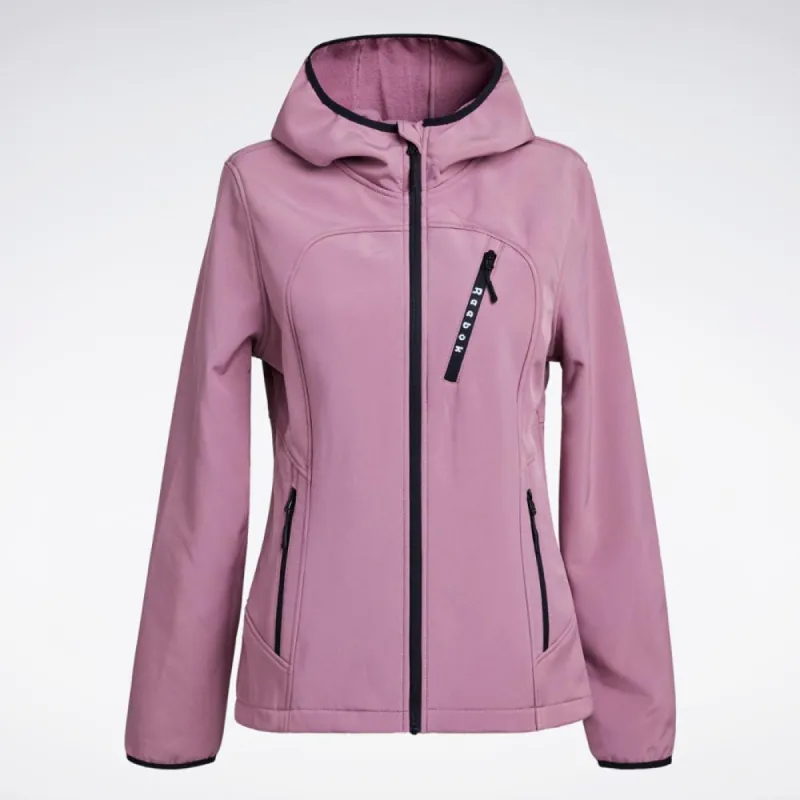 Reebok Apparel Women Slim-Fit Woven Jacket DK. DUSTY ROSE made by Reebok