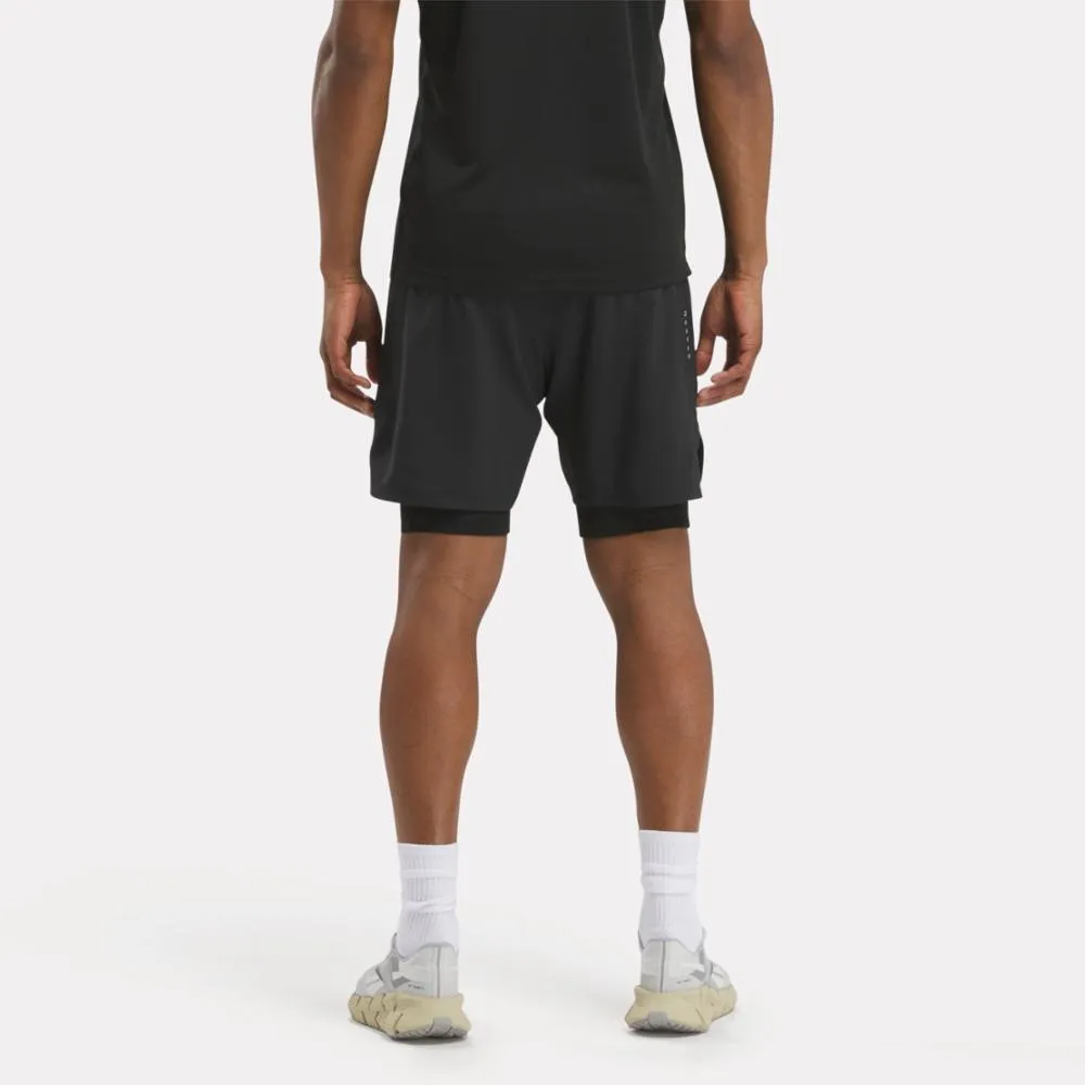 Reebok Apparel Men Running Two-in-One Shorts BLACK sold by Reebok product image thumbnail 3