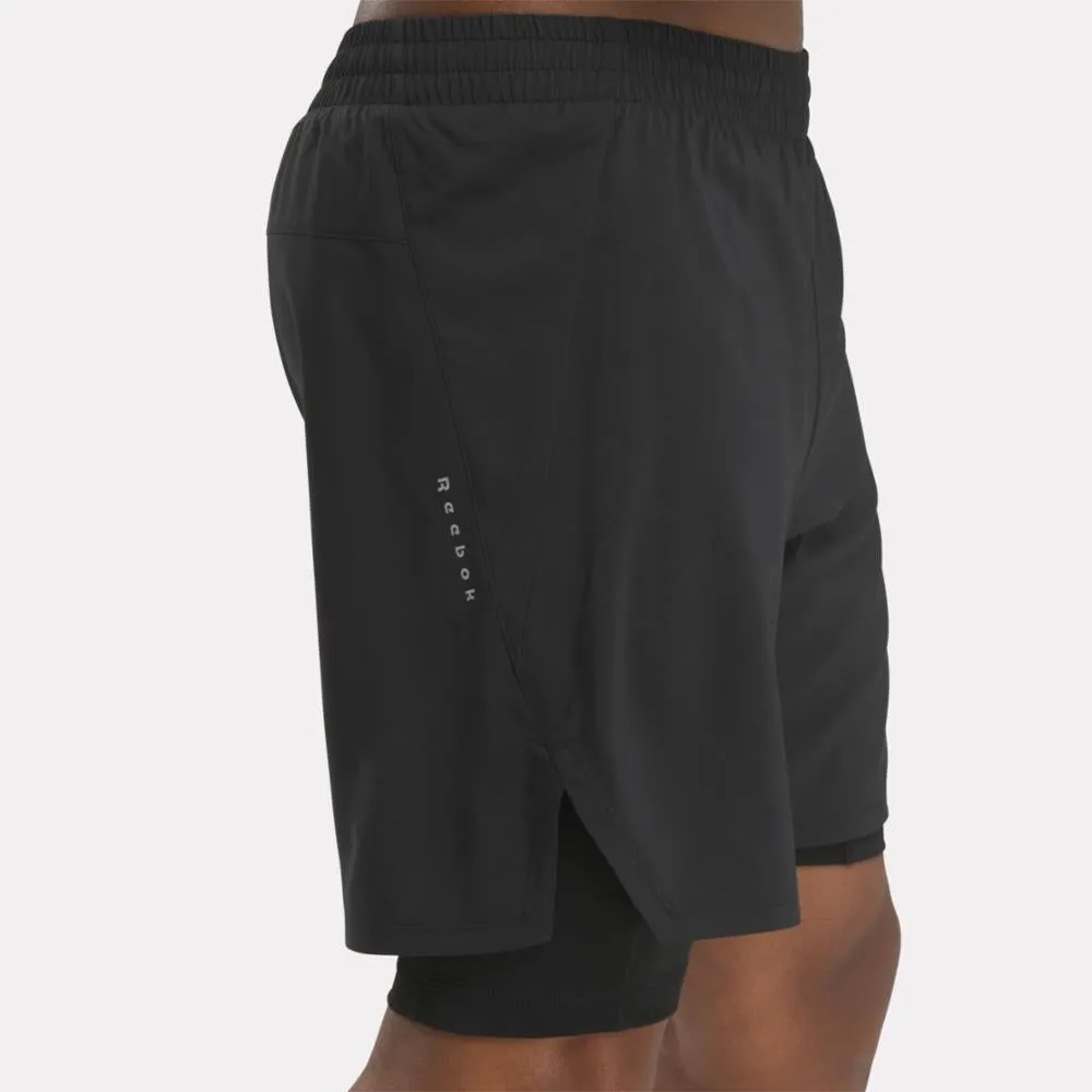 Reebok Apparel Men Running Two-in-One Shorts BLACK sold by Reebok product image thumbnail 4
