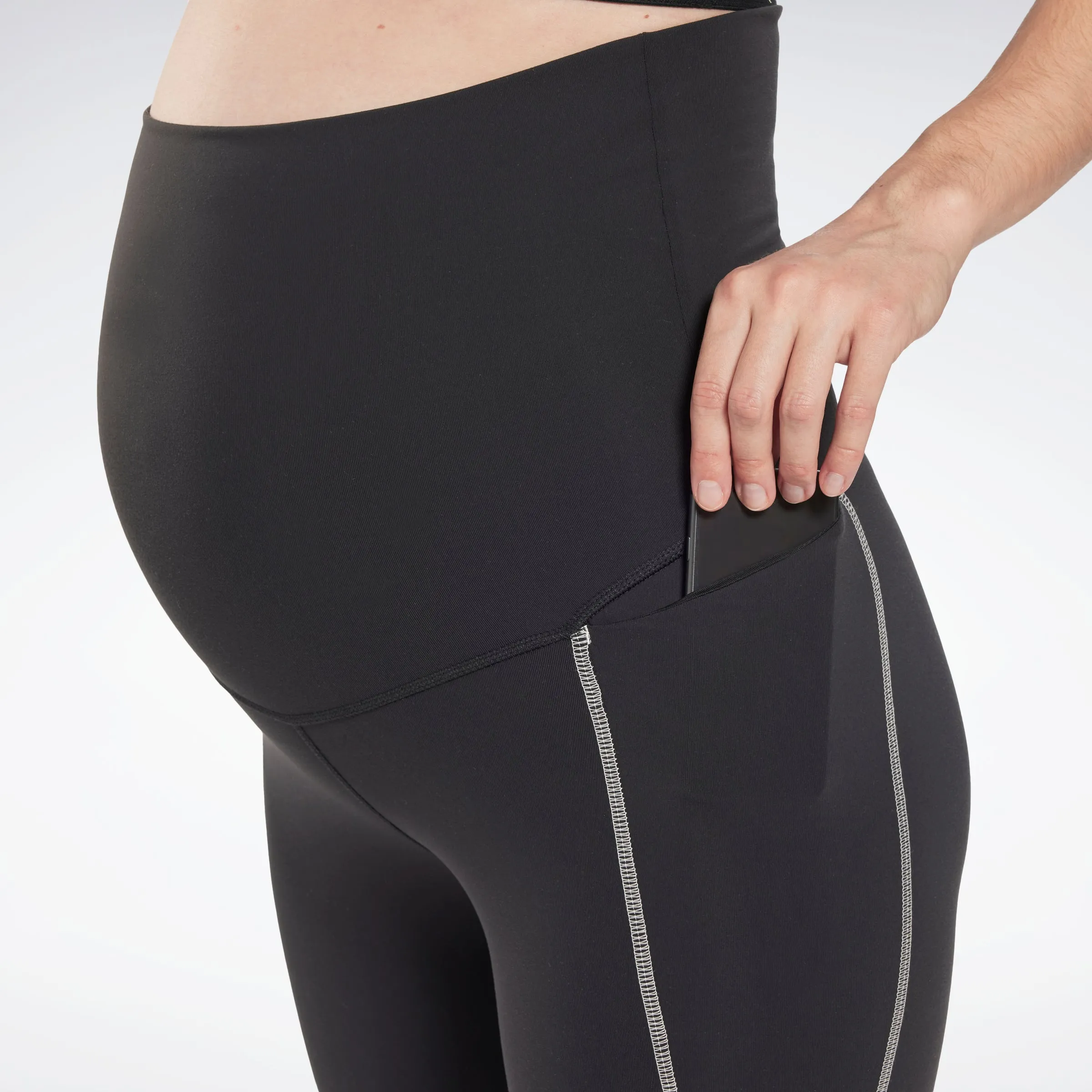 Reebok Apparel Women Reebok Lux 2.0 Maternity Leggings Black sold by Reebok product image thumbnail 4