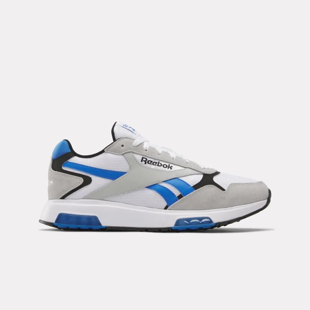 Reebok Footwear Men Reebok Glide DMX Shoes WHITE/KINETIC BLUE/GREY