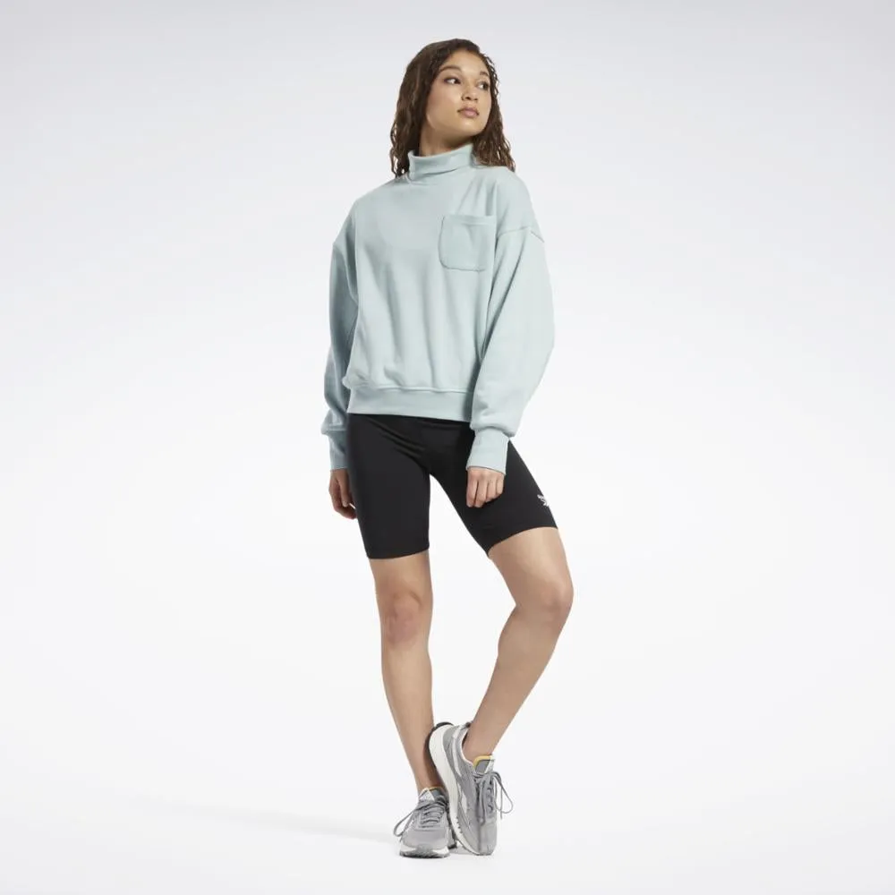Reebok Apparel Women Classics Cotton French Terry Sweatshirt SEAGRY sold by Reebok