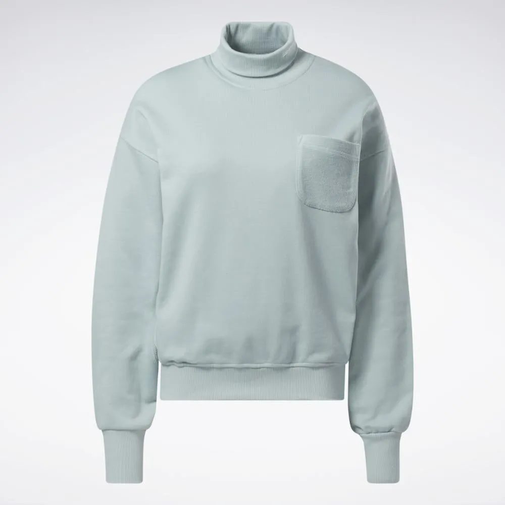 Reebok Apparel Women Classics Cotton French Terry Sweatshirt SEAGRY sold by Reebok product image thumbnail 5