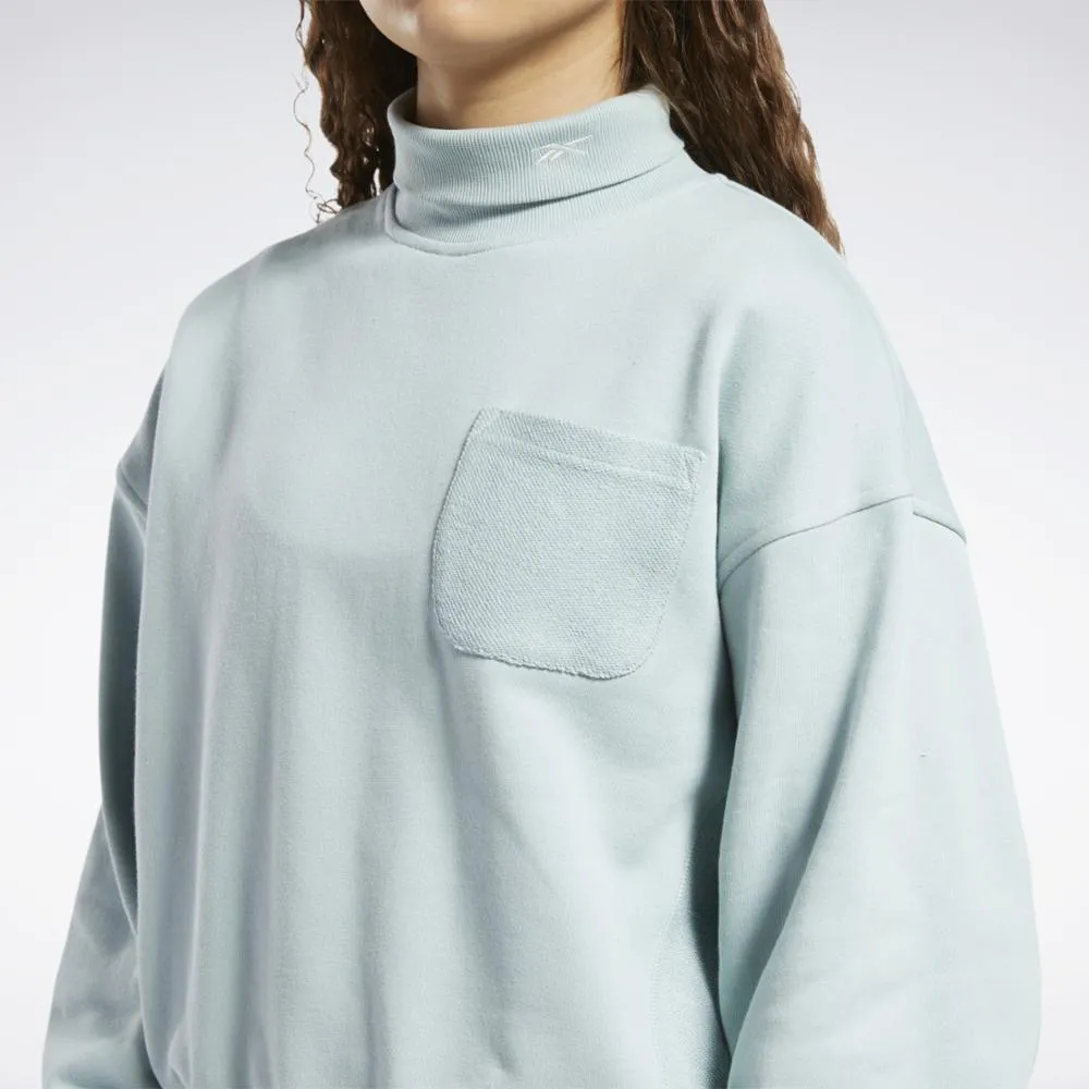 Reebok Apparel Women Classics Cotton French Terry Sweatshirt SEAGRY sold by Reebok product image thumbnail 2