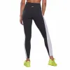 Reebok Apparel Women Lux High-Waisted Colorblock Leggings BLACK sold by Reebok