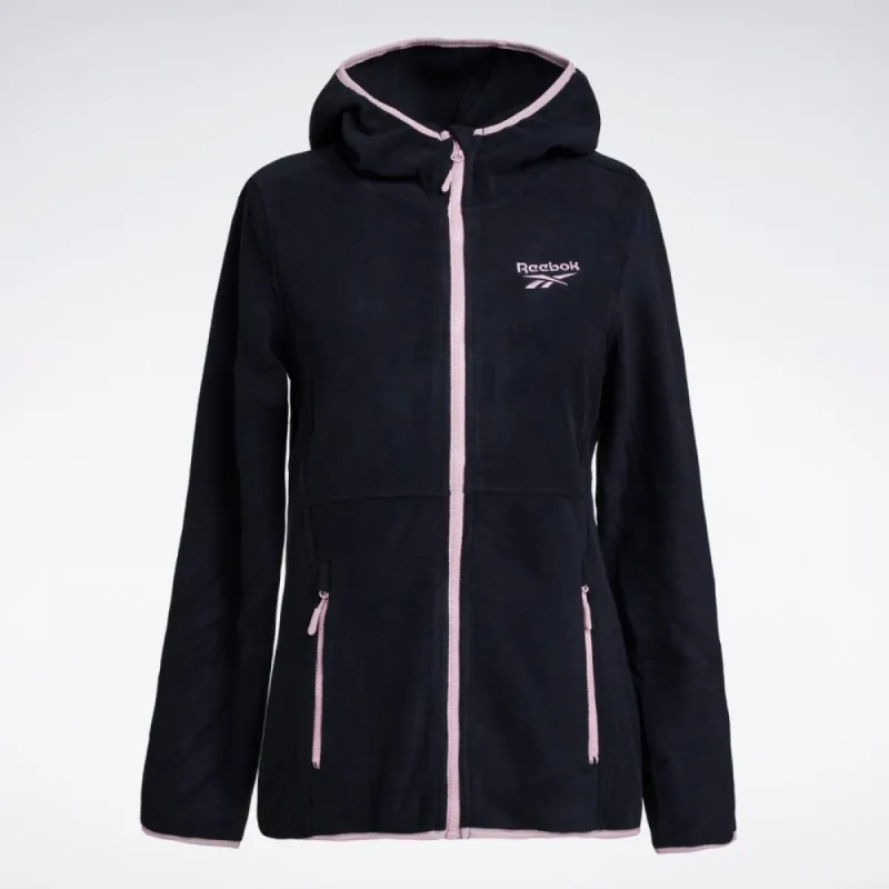 Reebok Apparel Women Polar Fleece Jacket BLACK made by Reebok