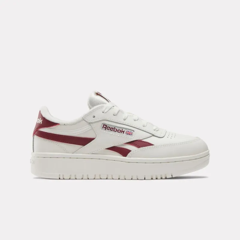 Reebok Footwear Women Club C Double Revenge Women's Shoes CHALK/CHALK/CLASSIC BURGUNDY sold by Reebok