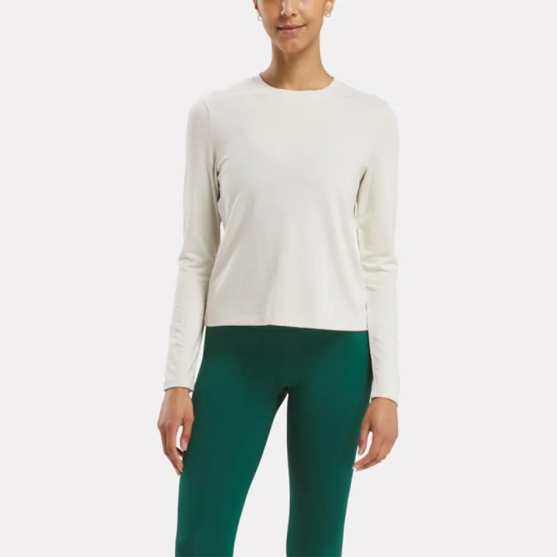 Reebok Apparel Women ACTIVCHILL+DREAMBLEND Long Sleeve T-Shirt ALABASTER sold by Reebok