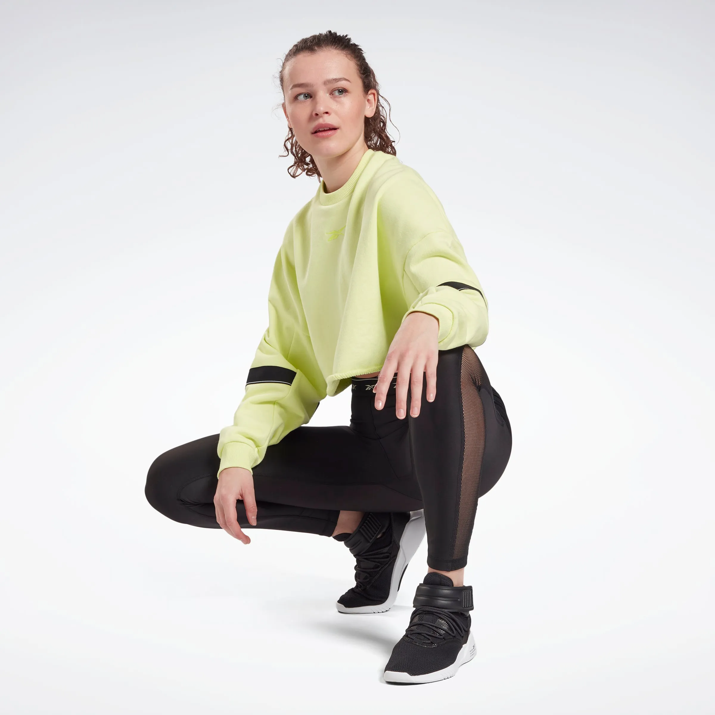 Reebok Apparel Women Studio Cropped French Terry Crew Sweatshirt Eneglw sold by Reebok product image thumbnail 2