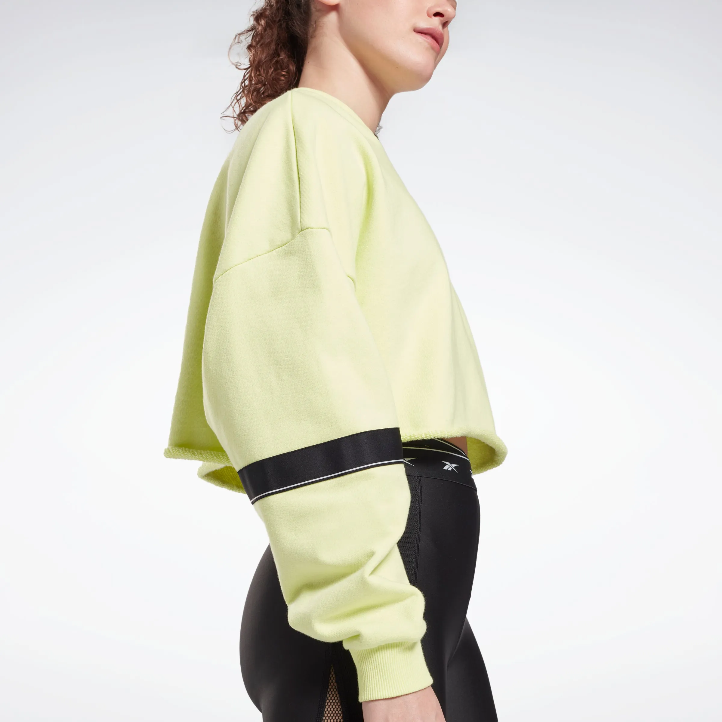 Reebok Apparel Women Studio Cropped French Terry Crew Sweatshirt Eneglw sold by Reebok product image thumbnail 5
