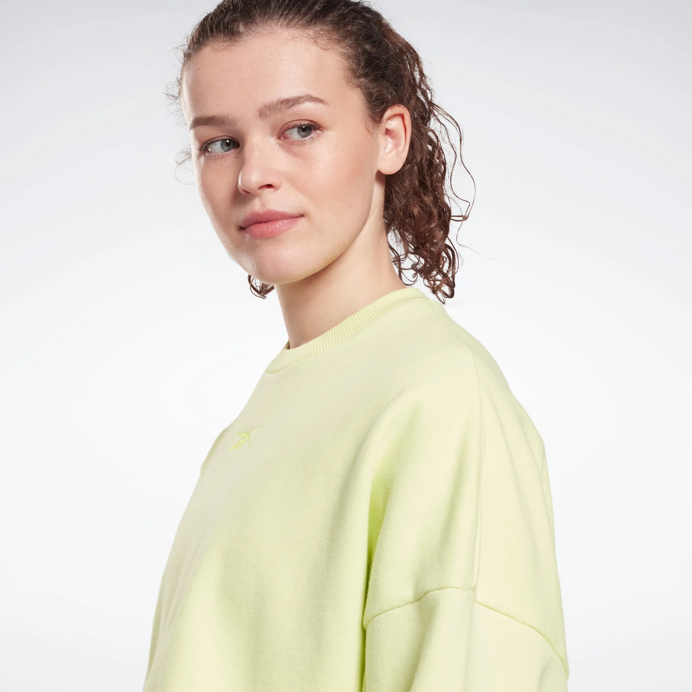 Reebok Apparel Women Studio Cropped French Terry Crew Sweatshirt Eneglw sold by Reebok product image thumbnail 4