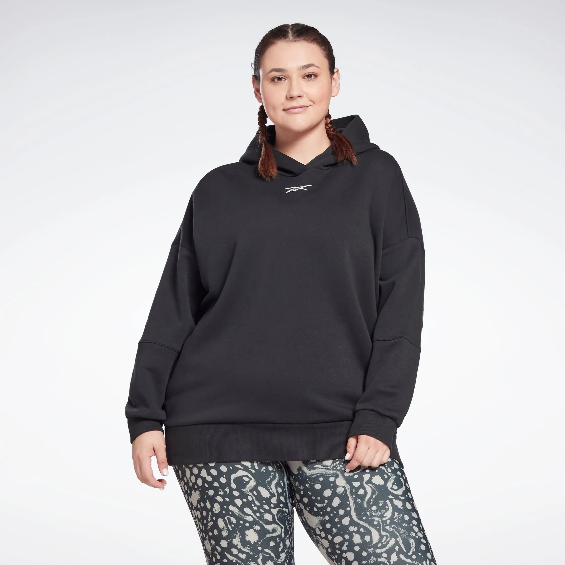 Reebok Apparel Women Studio Recycled Oversize Hoodie (Plus Size) Black sold by Reebok